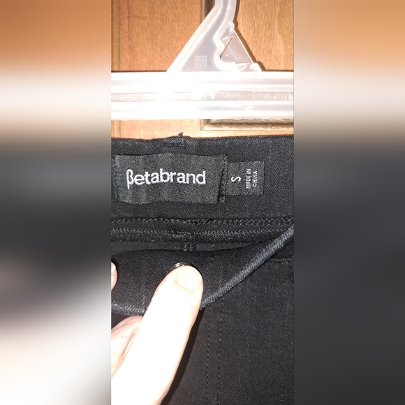 Betabrand Washed Black Four Pocket  Denim Bootcut Stretch Pull On Jeans Small - Picture 3 of 8